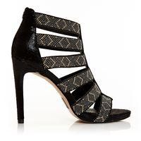 Moda in Pelle Simeon Black Very High Occasion Sandal