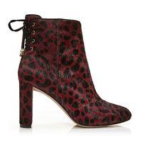 moda in pelle labello burgundy high smart short boots