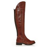 Moda in Pelle Strano Tan Low Smart Long Boots