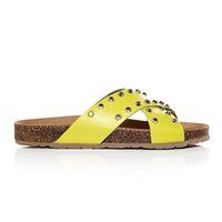 Moda in Pelle Naiomi Yellow Flat Casual Sandals