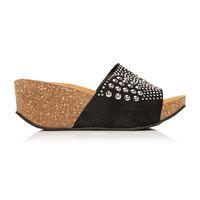 Moda in Pelle Perea Black Medium Casual Sandals