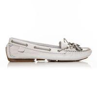 Moda in Pelle Alivia White Flat Casual Shoes