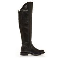 moda in pelle strano black low smart long boots