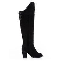 moda in pelle garone black high casual long boots