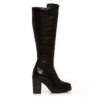 moda in pelle silveri black high casual long boots