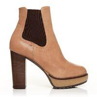 moda in pelle lupo taupe high casual short boots