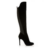 Moda in Pelle Strada Black V High Smart Long Boots