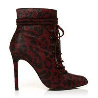 moda in pelle lolia burgundy high smart short boots