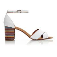 Moda in Pelle Liano White High Smart Sandals