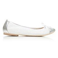 Moda in Pelle Frayza White Flat Casual Shoes