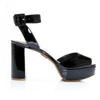 Moda in Pelle Leora Black High Smart Sandals