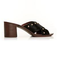 Moda in Pelle Mondi Black Medium Smart Sandals