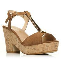 moda in pelle mccarthy tan heeled day sandals