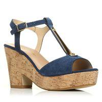 moda in pelle mccarthy navy heeled day sandals