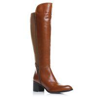 moda in pelle safi tan smart long boots