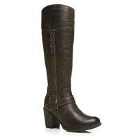 moda in pelle idabesq dark brown casual long boots