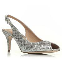 Moda in Pelle Raheem Silver Heeled Glitz/Glam Sandals