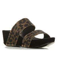 moda in pelle plucky leopard wedged day sandals