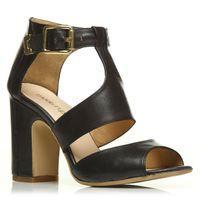 moda in pelle llama black heeled day sandals