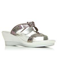 Moda in Pelle Pila Silver Wedged Day Sandals