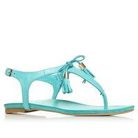 Moda in Pelle Oblige Turquoise Flat Day Sandals