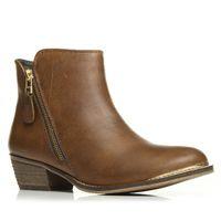 moda in pelle besty tan casual short boots