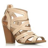 moda in pelle lavishly tan heeled day sandals