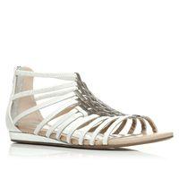 Moda in Pelle Oisin White Flat Day Sandals