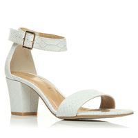 moda in pelle maubry white heeled day sandals