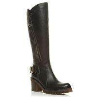 moda in pelle ivery black casual long boots