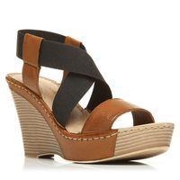 Moda in Pelle Pasa Brown Wedged Day Sandals