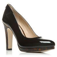 Moda in Pelle Casco Black Heeled Day Shoes