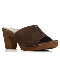 moda in pelle markham brown heeled day sandals