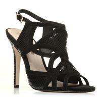 Moda in Pelle Sabbatha Black Heeled Glitz/Glam Sandals