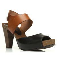 moda in pelle malta black heeled day sandals