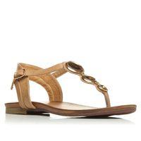 Moda in Pelle Neka Tan Flat Day Sandals