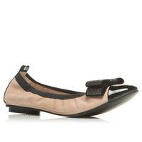 Moda in Pelle Epsom Taupe Flat Day Shoes