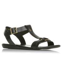 Moda in Pelle Neeve Black Flat Day Sandals