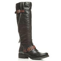 Moda in Pelle Grandi Black Casual Long Boots