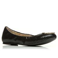 Moda in Pelle Foal Black Flat Day Shoes