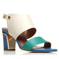 moda in pelle maitai blue heeled day sandals