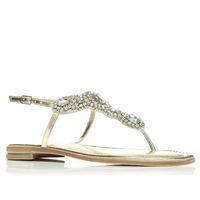 Moda in Pelle Vivienne Gold Flat Glitz/Glam Sandal