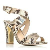 Moda in Pelle Linkton Beige Heeled Glitz/Glam Sandals