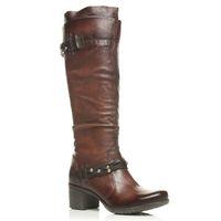 moda in pelle isler brown casual long boots