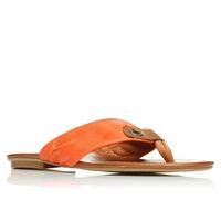 Moda in Pelle Notice Tan And Orange Mix Upper Flat Day Sandals