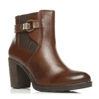 moda in pelle carbon brown smart short boots