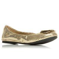 Moda in Pelle Elicia Gold Flat Day Shoes