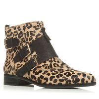 Moda in Pelle Cobalt Leopard Smart Short Boots