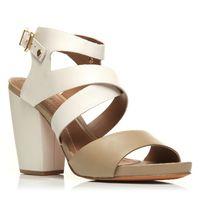 moda in pelle delpha white heeled day sandals