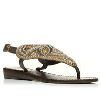 Moda in Pelle Noahs Gold Flat Day Sandals